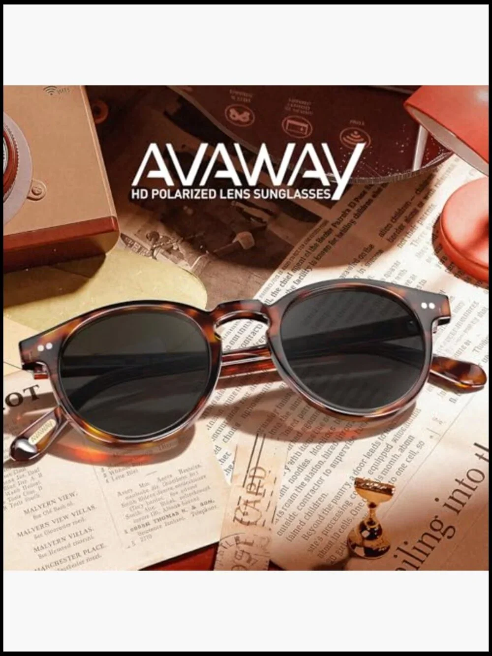 Small Face Polarized Sunglasses Round Acetate Frame UV400 Protection